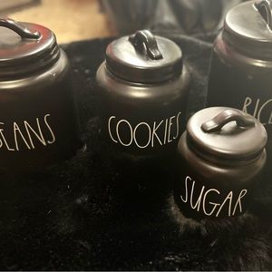 4 set of kitchen counter jars